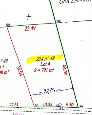 terrain à la vente -   80910  ARVILLERS, surface 791 m2 vente terrain - UBI443415959